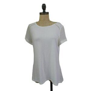 The Limited Size M Medium Off White Cut Out Knit Top NWT